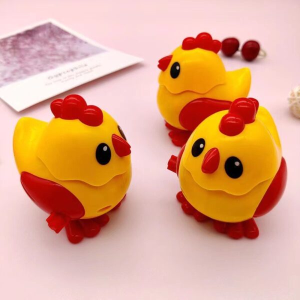 Clockwork Plastic Chicken Simulation animal plush jumping stail children's toys -1pcs (Any Color)