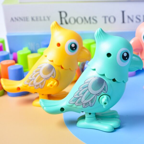 Clockwork Parrot Simulation animal plush jumping stail children's toys -1pcs (Any Color)