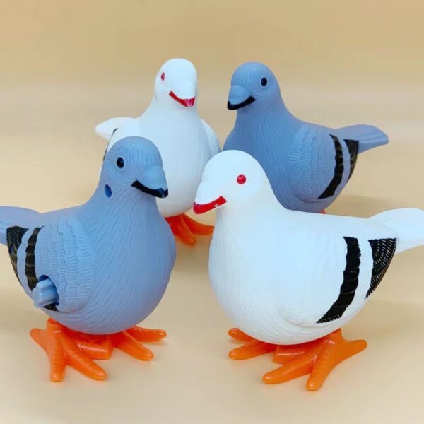 Clockwork Pigeon Simulation animal plush jumping stail children's toys -1pcs (Any Color)