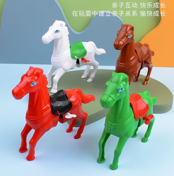 Clockwork jumping horse Simulation animal plush jumping stail children's toys -1pcs (Any Color)