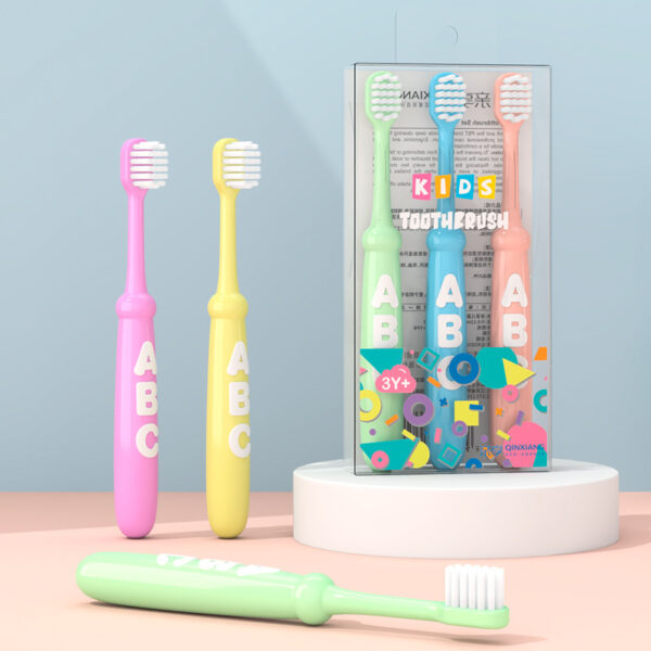 ABC Baby Hand brush Children's toothbrush soft-bristled CN -3pcs Set (Any Color)