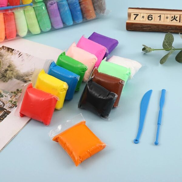 Super Light Clay Air Drying with 3 Tools Light Polymer Plasticine Modelling Handmade 12pcs -1pac - Image 5