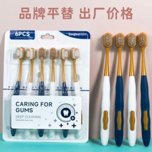Advanced adult 6pieces per plate to clean the oral cavity soft bristles toothbrush family pack