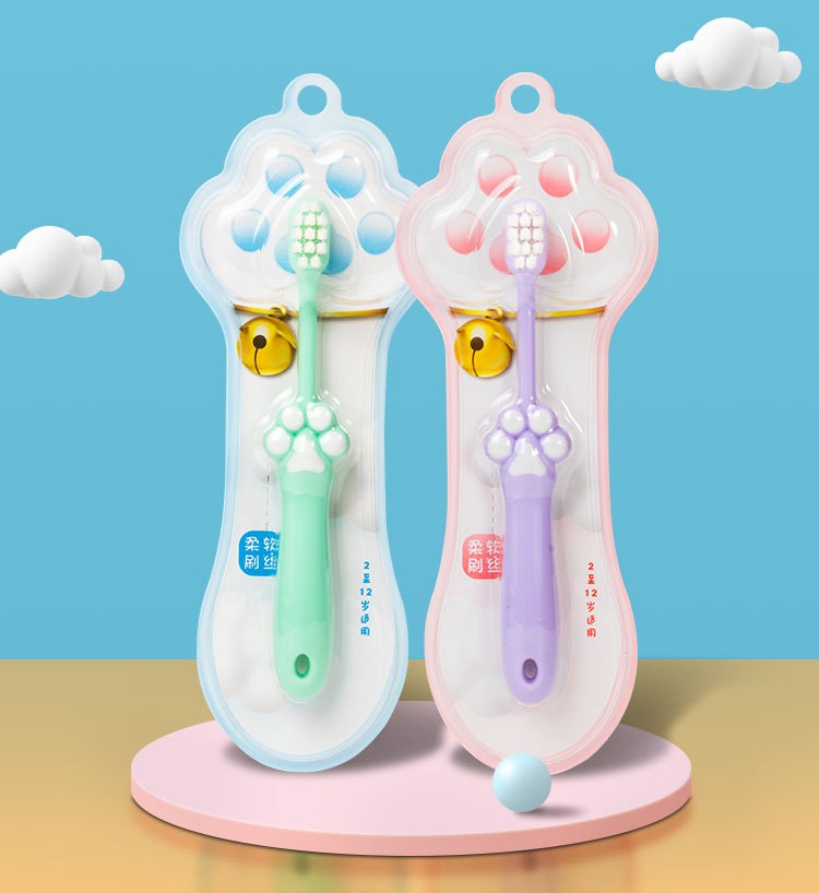 Children's cat claw toothbrush 2-10 Years (Any Color) - Image 2
