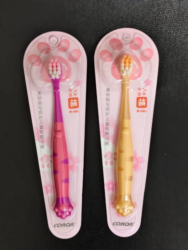 CORQR New cat claw children's toothbrush 2-9 Years (Any Color) - Image 3