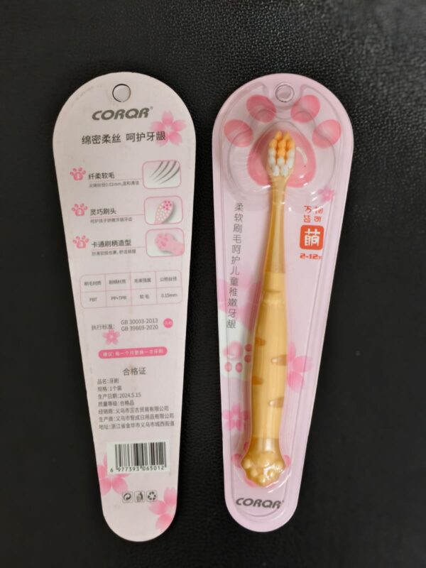 CORQR New cat claw children's toothbrush 2-9 Years (Any Color) - Image 4