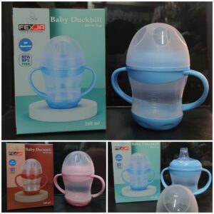 Fexja 160ml Slicone Nipple Kids Water Bottle/Mom pot Duckbill -1pcs [Any Color]