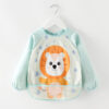 Fully waterproof baby eating boys and girls bibs baby reverse wear children's painting apron size: Length 40CM (0-3 years old) (Any Color) - Image 14