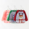 Fully waterproof baby eating boys and girls bibs baby reverse wear children's painting apron size: Length 40CM (0-3 years old) (Any Color) - Image 9