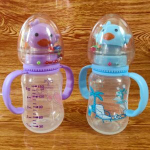 Handle Feeder With Jhunjhuni Made Of Polypropyllin 150ml -1Pcs (Any Color)