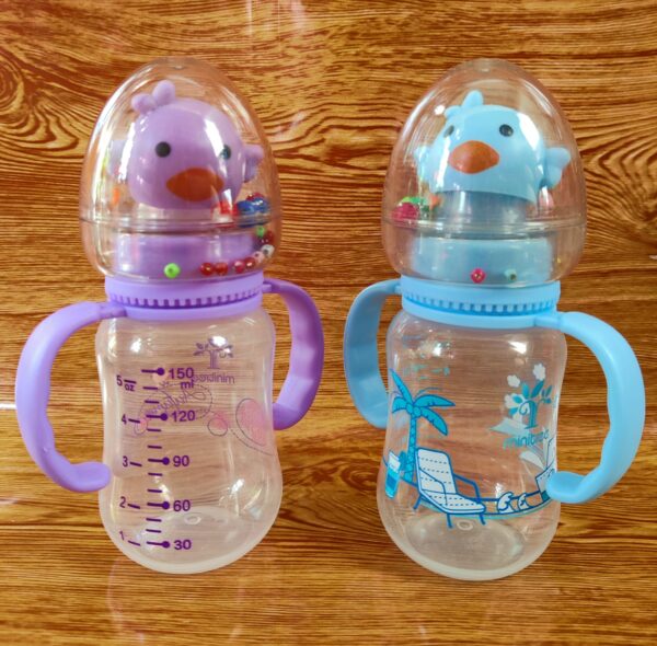 Handle Feeder With Jhunjhuni Made Of Polypropyllin 150ml -1Pcs (Any Color)