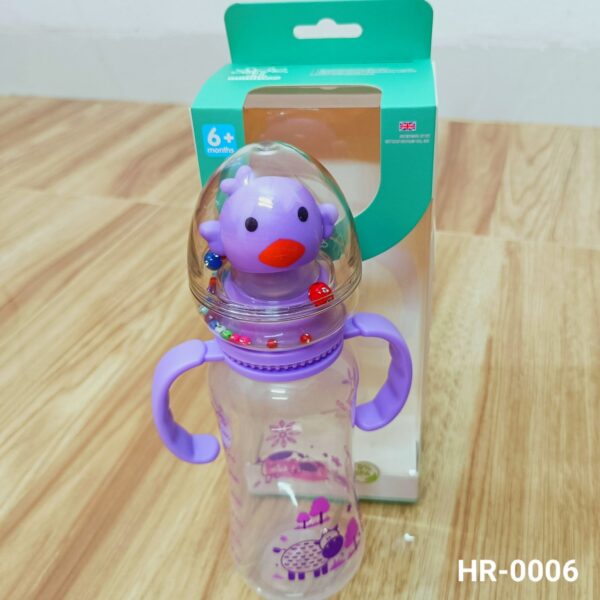 Baby PP Feedin Bottle with Tingling & Handle 270ml -1pcs (Any Color) - Image 4