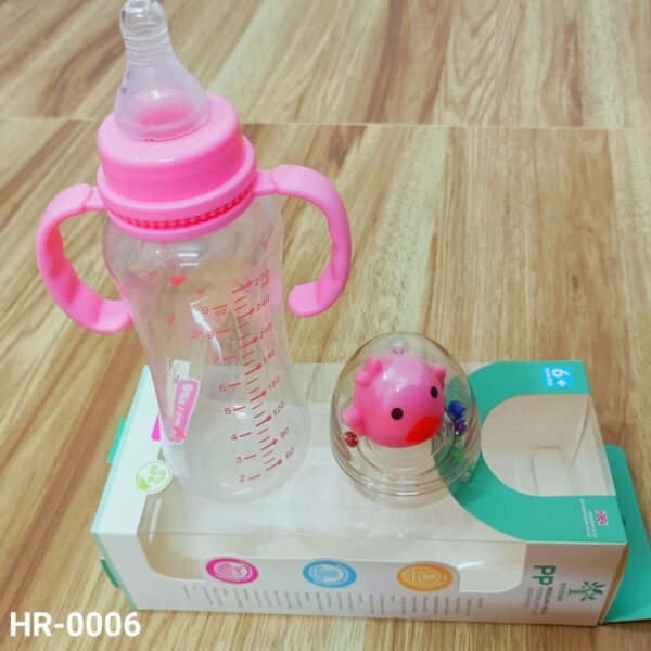 Baby PP Feedin Bottle with Tingling & Handle 270ml -1pcs (Any Color) - Image 9