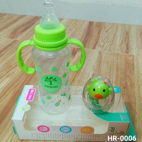 Baby PP Feedin Bottle with Tingling & Handle 270ml -1pcs (Any Color) - Image 6