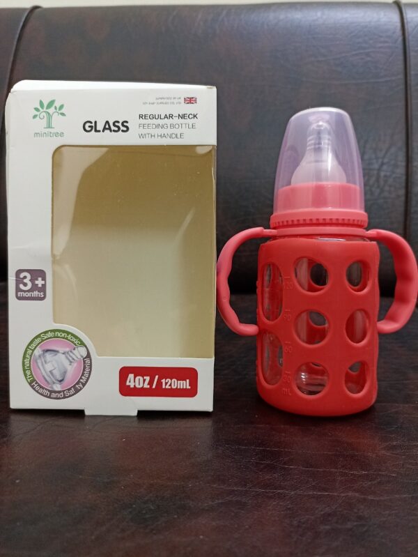 Full Glass Cover Handle feeder 120ml -1pcs (Any Color) - Image 9