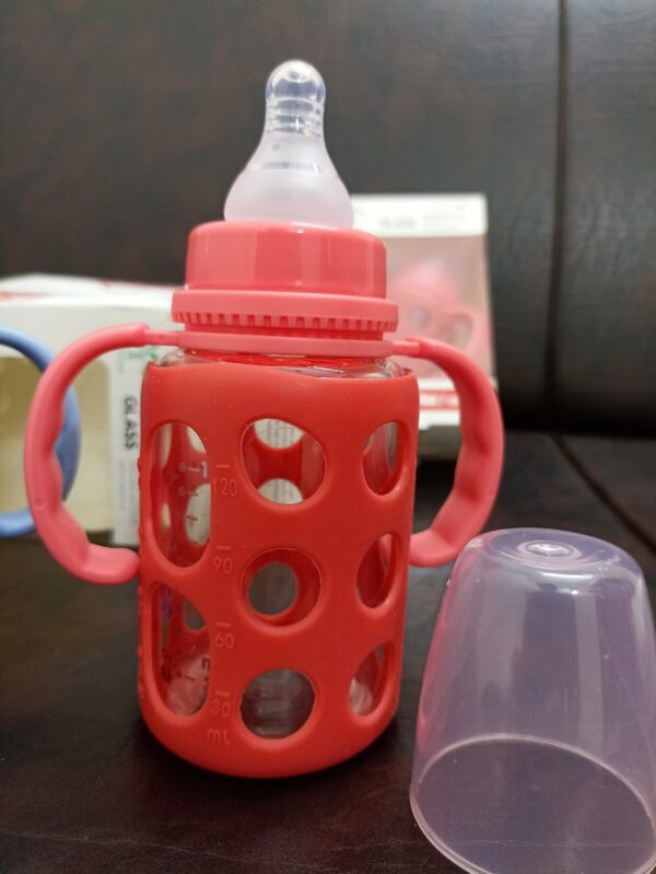 Full Glass Cover Handle feeder 120ml -1pcs (Any Color) - Image 7