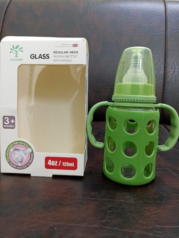 Full Glass Cover Handle feeder 120ml -1pcs (Any Color) - Image 6