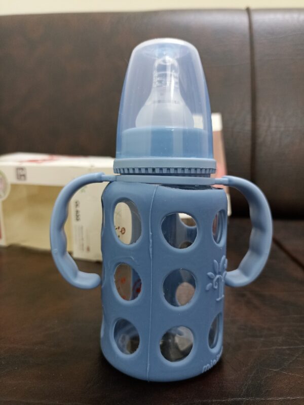 Full Glass Cover Handle feeder 120ml -1pcs (Any Color) - Image 5
