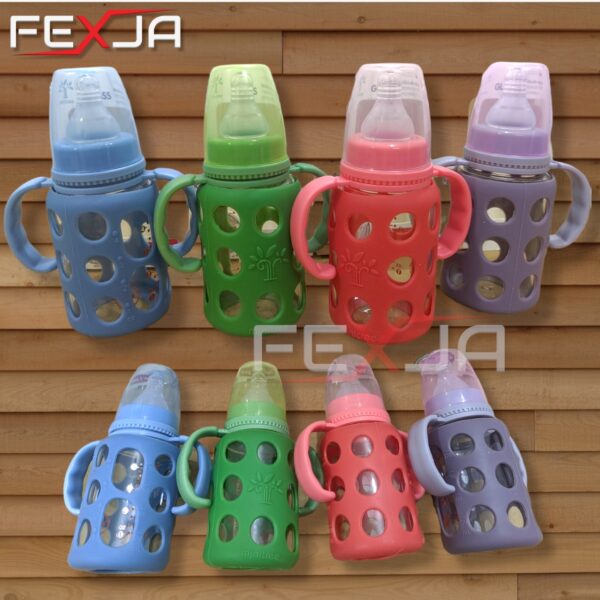 Full Glass Cover Handle feeder 120ml -1pcs (Any Color) - Image 4