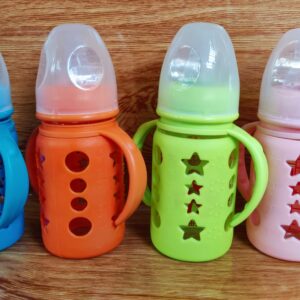 Full Glass Cover Handle feeder 120ml -1pcs (Any Color)