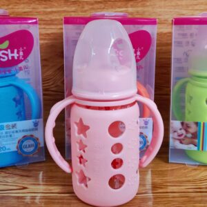 Full Glass Cover Handle feeder 120ml -1pcs (Any Color)