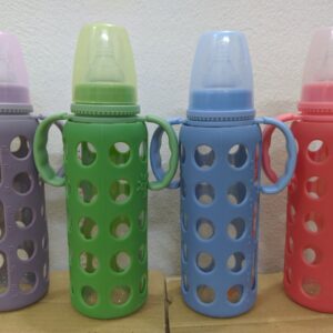 Full Glass Cover Handle feeder 240ml -1pcs (Any Color)