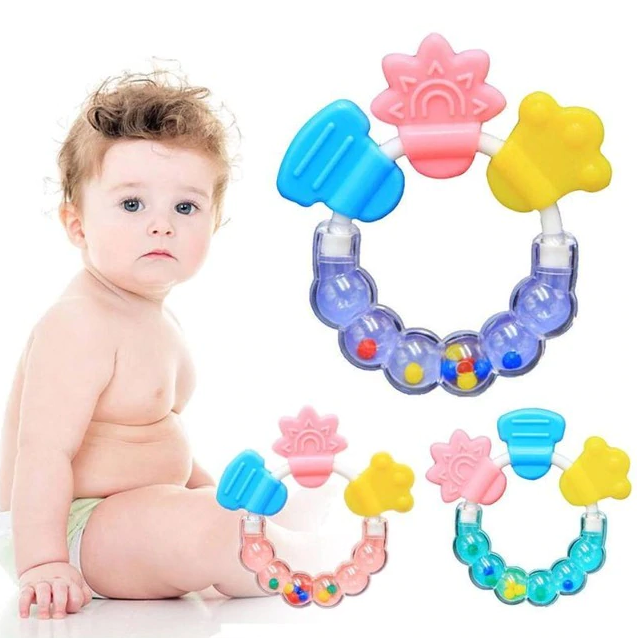 Silicone Baby Hand Teether With jhunjhuni CN-1pcs Baby Hand Teether (Any Color) - Image 4
