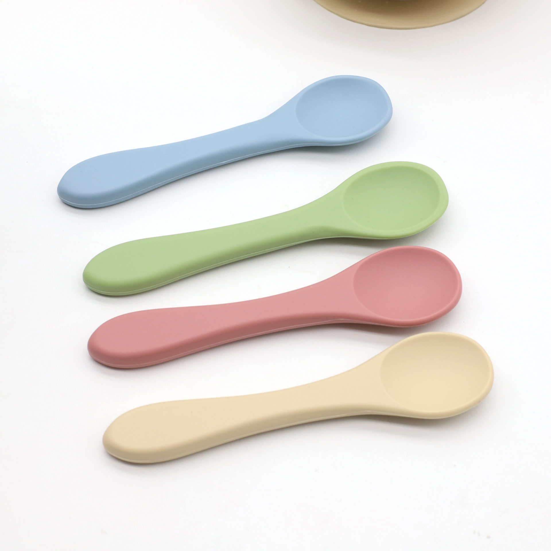 Children's silicone bowl with spoon baby food bowl anti-fall suction cup bowl baby tableware set (Any Color) - Image 12
