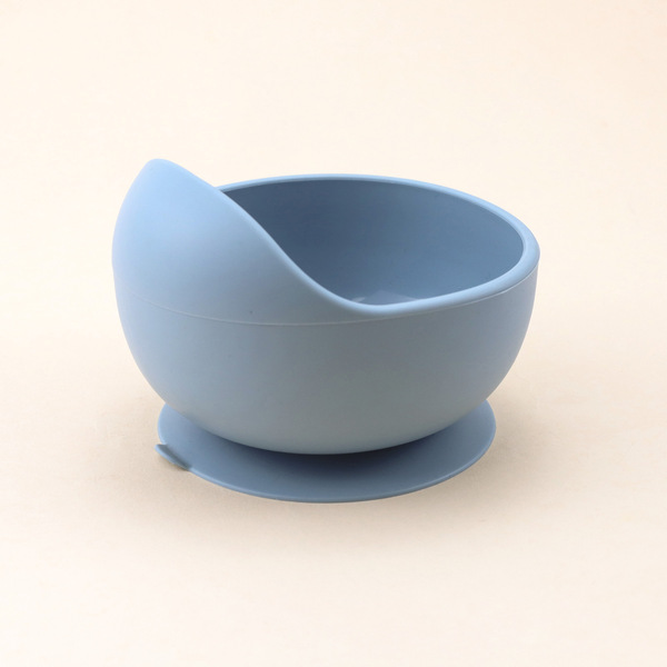 Children's silicone bowl with spoon baby food bowl anti-fall suction cup bowl baby tableware set (Any Color) - Image 4
