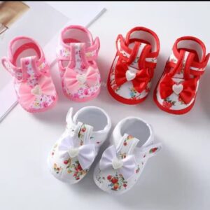 Baby Girls Shoes Soft Sole CN (0-10month) -1pair (Any Color)