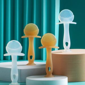 Lollipop teether with suction cup -1pcs (Transparent Color)