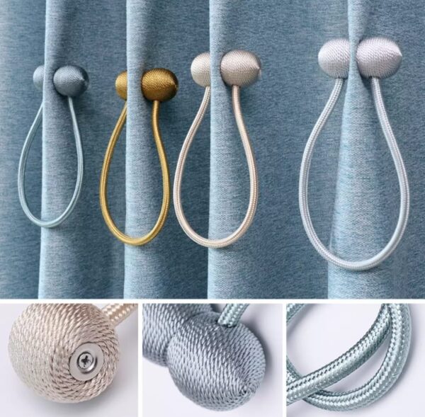 Magnetic Curtain Buckle Magnetic Curtain Tiebacks Convenient Drape Tie-1pcs  (any color) - Image 4