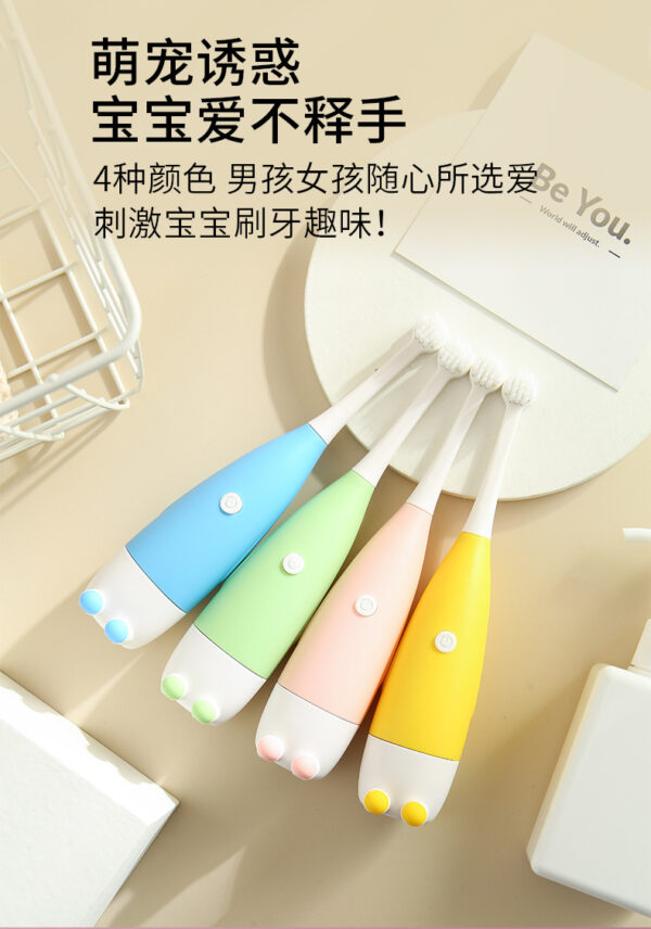 Children's electric toothbrush 3-15 years cartoon soft bristle toothbrush to clean teeth electric toothbrush 1pcs (Any Color) - Image 5