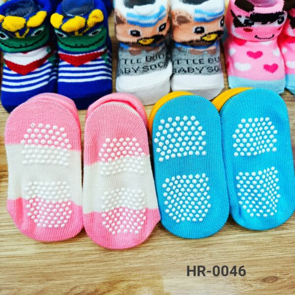 Anti Slip Socks Shoes  New Born Baby Multicolor -1pair (Any Color)