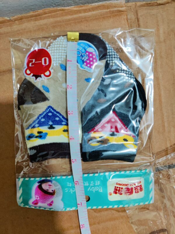 Anti Slip Socks Shoes  New Born Baby Multicolor -1pair (Any Color) - Image 4