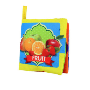 Baby cloth book [Fruit] Early education enlightenment sound paper BB whistle tear-resistant three-dimensional cloth book -1pcs