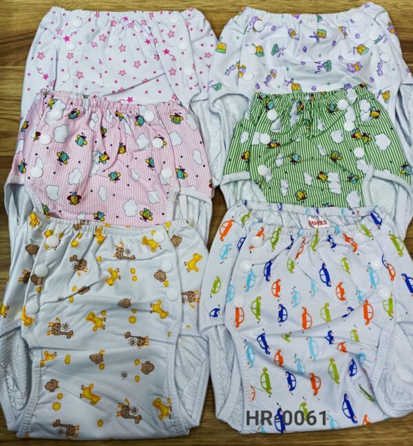 Washable & Adjustable Cloth Diaper Pant (4 Size fits 0-18 month) -1pcs (Any Print) (No pad)