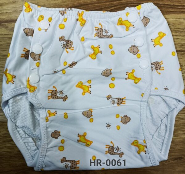 Washable & Adjustable Cloth Diaper Pant (4 Size fits 0-18 month) -1pcs (Any Print) (No pad) - Image 7
