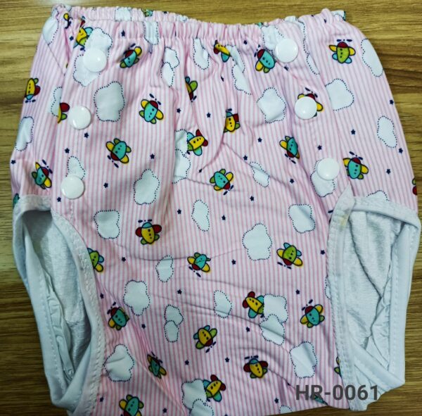 Washable & Adjustable Cloth Diaper Pant (4 Size fits 0-18 month) -1pcs (Any Print) (No pad) - Image 6