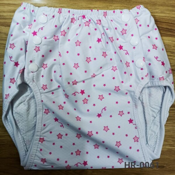 Washable & Adjustable Cloth Diaper Pant (4 Size fits 0-18 month) -1pcs (Any Print) (No pad) - Image 4