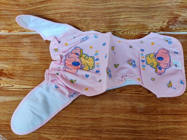 Washable & Adjustable Cloth Diaper Pant (4 Size fits 0-18 month) -1pcs (Any Print) (No pad) - Image 5