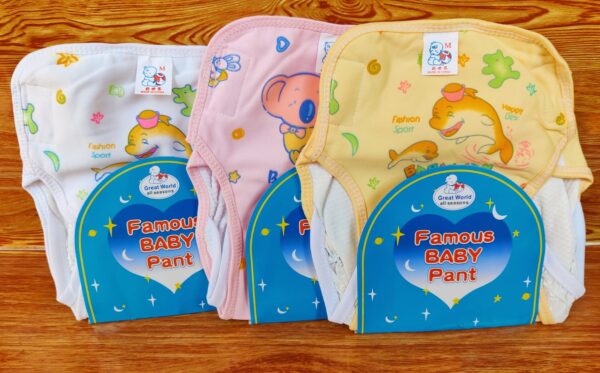Washable & Adjustable Cloth Diaper Pant (4 Size fits 0-18 month) -1pcs (Any Print) (No pad) - Image 2