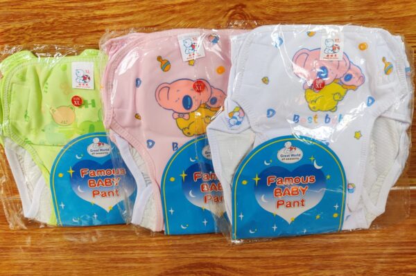 Washable & Adjustable Cloth Diaper Pant (4 Size fits 0-18 month) -1pcs (Any Print) (No pad) - Image 3
