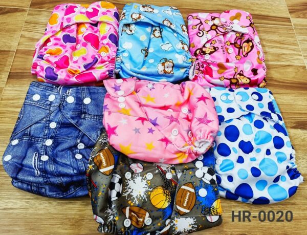 Baby Washable & Adjustable Diaper with 2pcs Napi/pad (fits 0-18 month) China -1pcs (Any Color) - Image 25