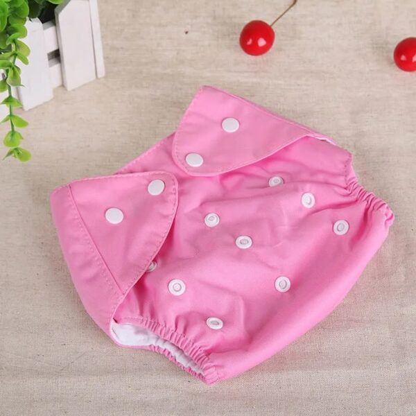 Baby washable & Adjustable diaper with 1pcs Napi/pad (fits 0-18 month) China -1pcs (Any Color) - Image 3