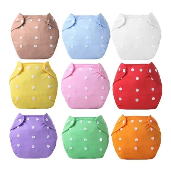 Baby washable & Adjustable diaper with 1pcs Napi/pad (fits 0-18 month) China -1pcs (Any Color) - Image 2