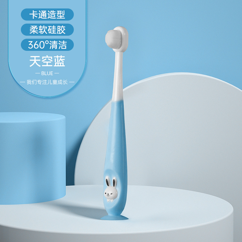 Children's 10000/ten thousand hair toothbrush cartoon rabbit soft hair toothbrush 1-12 years old baby soft hair oral cleaning toothbrush with box (Any Color) - Image 15