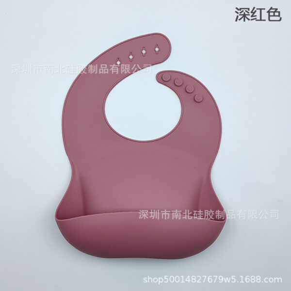 Silicone Baby Bibs High Quality with Food Catcher -1pcs (Any Color) - Image 10