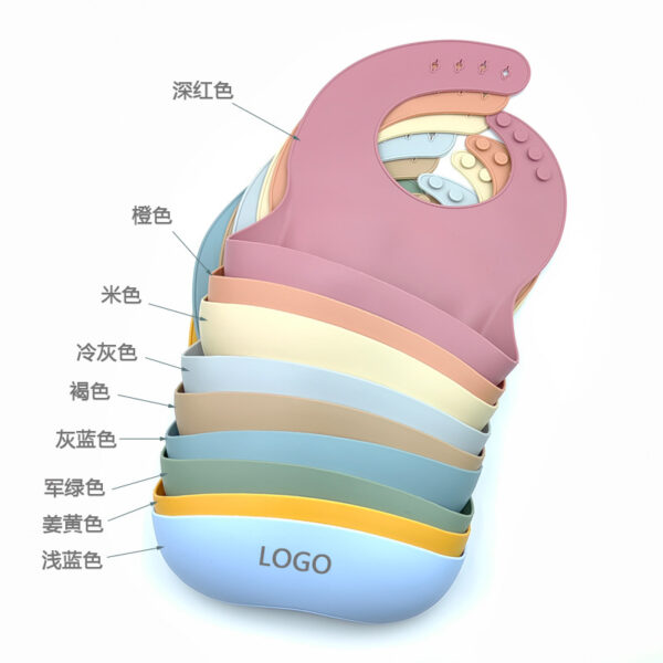 Silicone Baby Bibs High Quality with Food Catcher -1pcs (Any Color) - Image 13