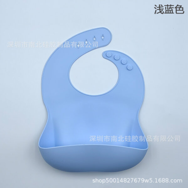 Silicone Baby Bibs High Quality with Food Catcher -1pcs (Any Color) - Image 2